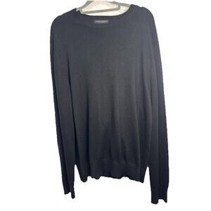 Banana Republic Silk Cashmere Blend Pullover Luxury Sweater Mens Large Black Y2K